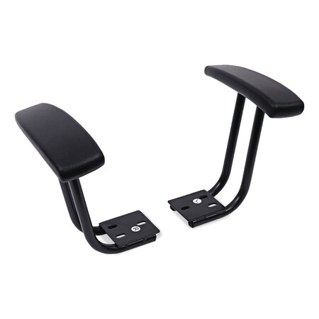Alera Fixed T-Arms for Chairs, Black, PK2 ALEIN49AKB10B